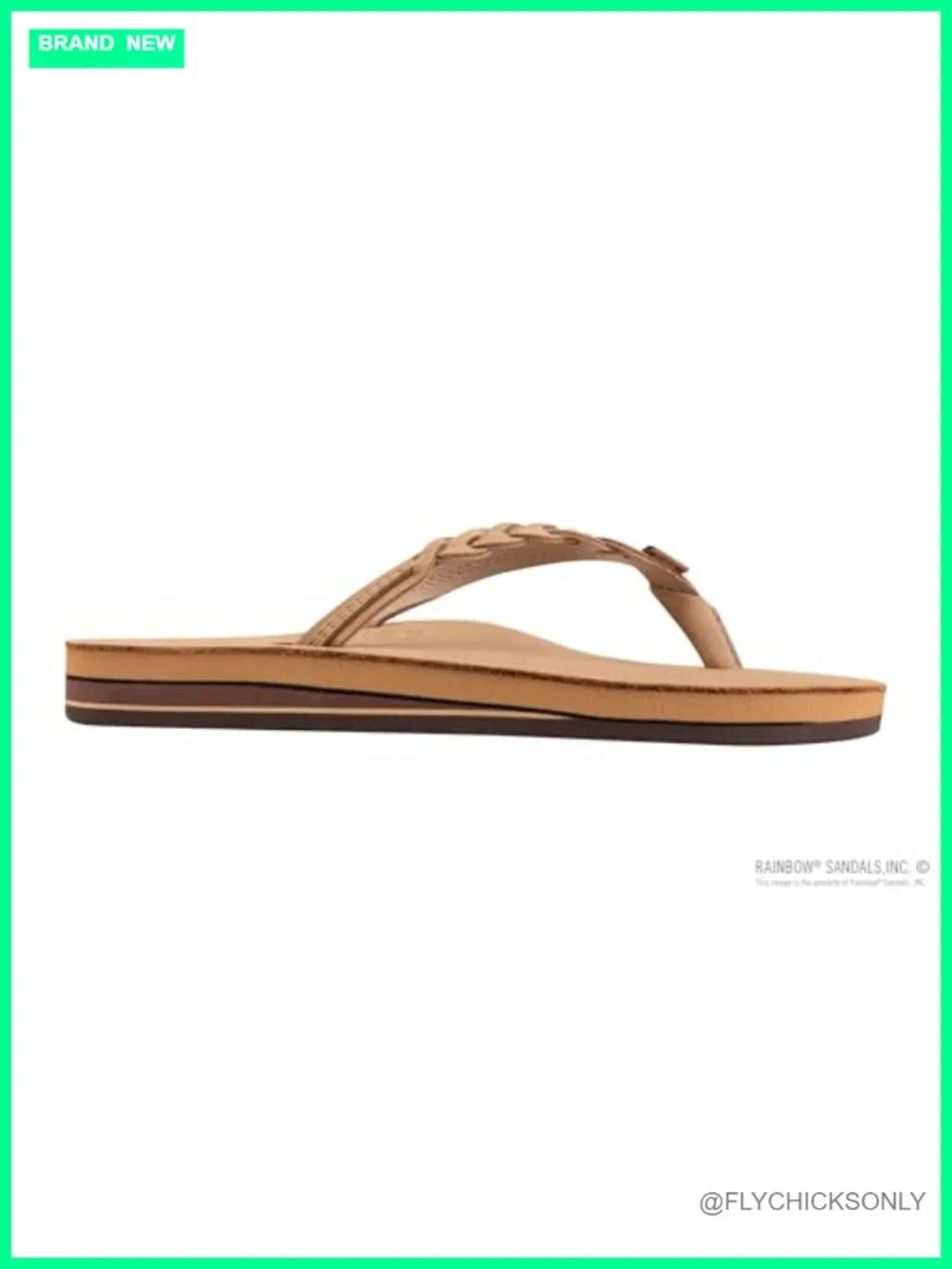 Double Layer Flirty Braidy Premier Leather Sandals w/ Single Braided Strap